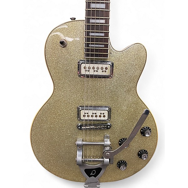 Used DeArmond M75 Metallic Gold Solid Body Electric Guitar