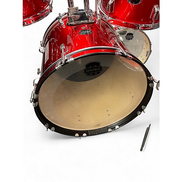 Used Mapex 5 Piece COMET RED SPARKLE Drum Kit