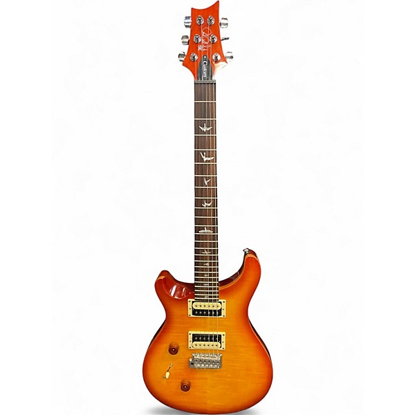 Used PRS SE Custom 24 Left Handed Vintage Sunburst Solid Body Electric Guitar