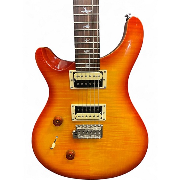 Used PRS SE Custom 24 Left Handed Vintage Sunburst Solid Body Electric Guitar