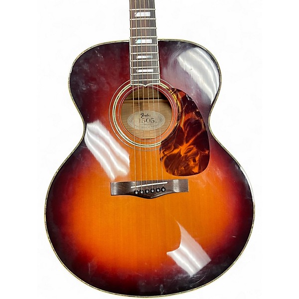 Used Fender 1505SX 3 Tone Sunburst Acoustic Electric Guitar