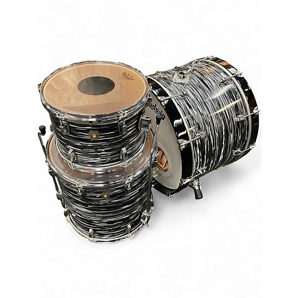 Used Ludwig 3 Piece Classic Maple BLACK OYSTER Drum Kit