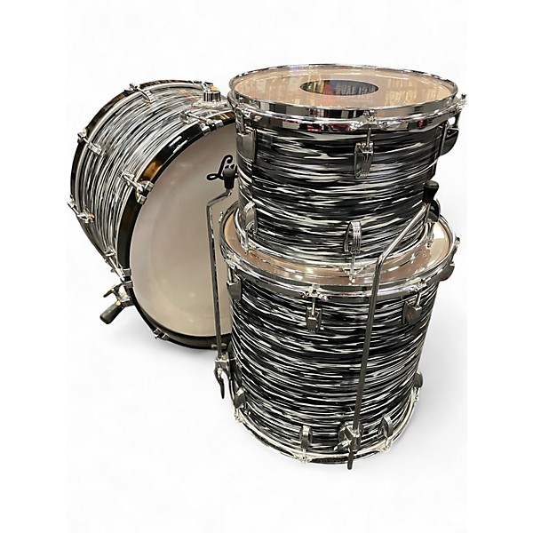 Used Ludwig 3 Piece Classic Maple BLACK OYSTER Drum Kit