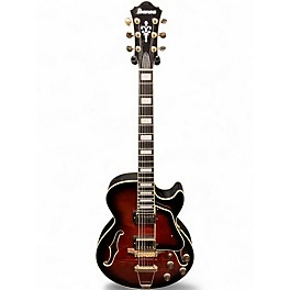 Used Ibanez AG95 Artcore Expressionist Dark Brown Sunburst Hollow Body Electric Guitar