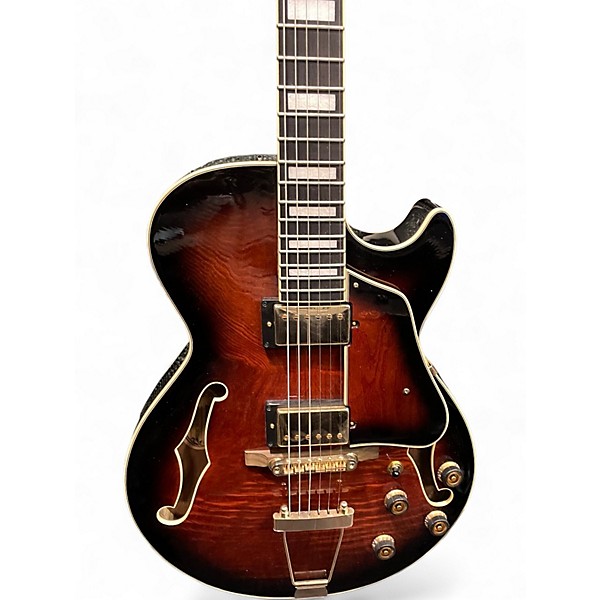 Used Ibanez AG95 Artcore Expressionist Dark Brown Sunburst Hollow Body Electric Guitar