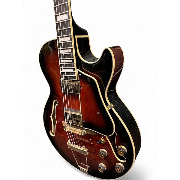 Used Ibanez AG95 Artcore Expressionist Dark Brown Sunburst Hollow Body Electric Guitar