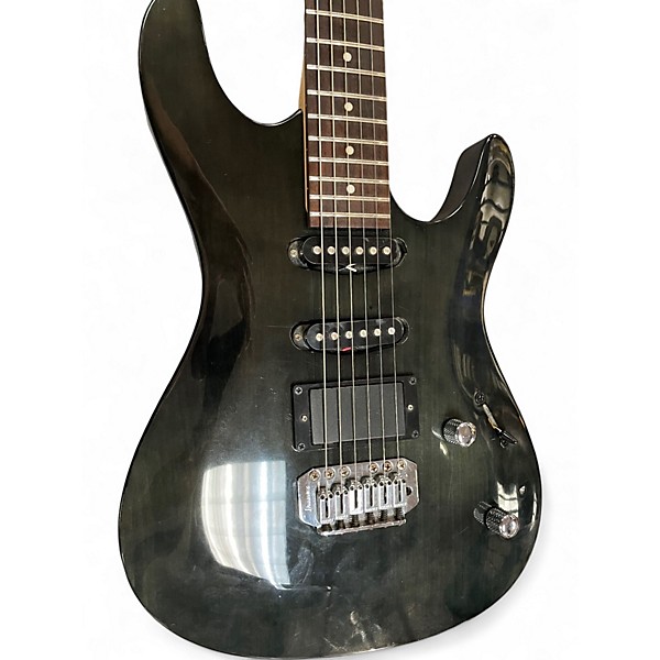 Used 2000s Ibanez GIO GAS6-TK Trans Black Solid Body Electric Guitar