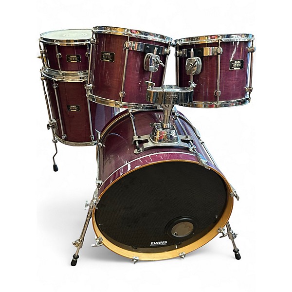 Used Mapex 5 Piece Mars Pro Series Trans Purple Drum Kit
