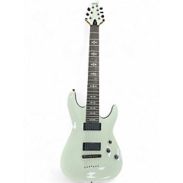 Used Schecter Guitar Research Demon 7 String White Solid Body Electric Guitar