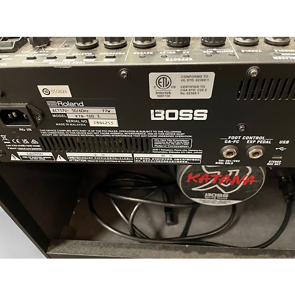 Used BOSS Katana KTN100 100W 1X12 Guitar Combo Amp
