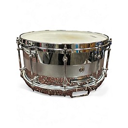 Used Jeff Ocheltree 6.5X14 CARBON STEEL SNARE SILVER Drum