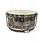 Used Jeff Ocheltree 6.5X14 CARBON STEEL SNARE SILVER Drum thumbnail