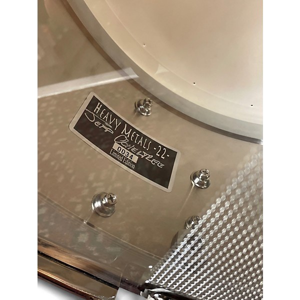 Used Jeff Ocheltree 6.5X14 CARBON STEEL SNARE SILVER Drum