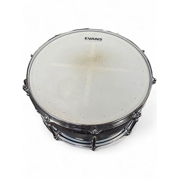 Used Jeff Ocheltree 6.5X14 CARBON STEEL SNARE SILVER Drum