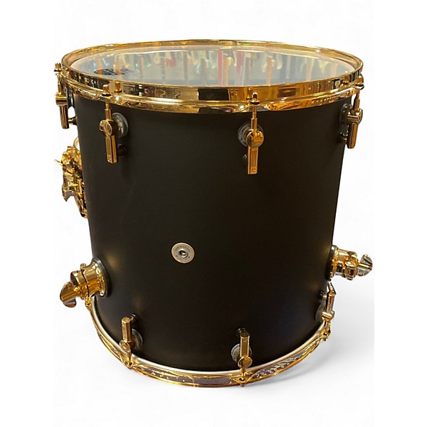 Used SONOR 6 Piece SQ2 MEDIUM MAPLE BLACK AND GOLD Drum Kit