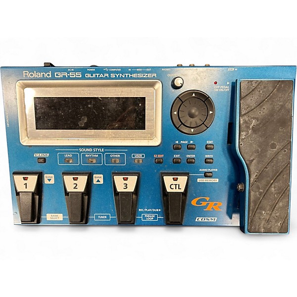 Used Roland GR-55 Guitar Synthesizer Effect Pedal Package