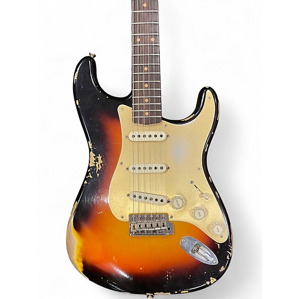 Used 2019 Fender Custom Shop Limited Edition Heavy Relic 1959 Stratocaster 3 Tone Sunburst Solid Body Electric Guitar