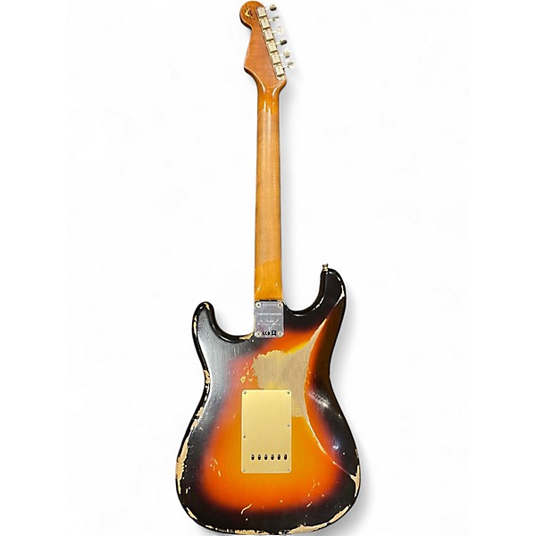 Used 2019 Fender Custom Shop Limited Edition Heavy Relic 1959 Stratocaster 3 Tone Sunburst Solid Body Electric Guitar