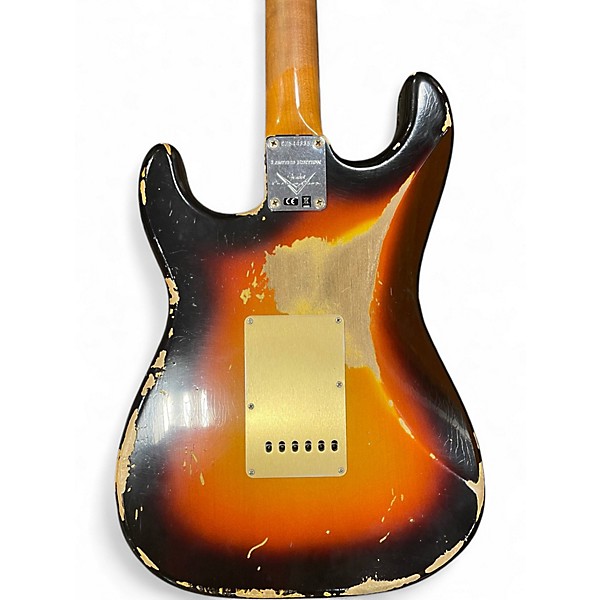 Used 2019 Fender Custom Shop Limited Edition Heavy Relic 1959 Stratocaster 3 Tone Sunburst Solid Body Electric Guitar
