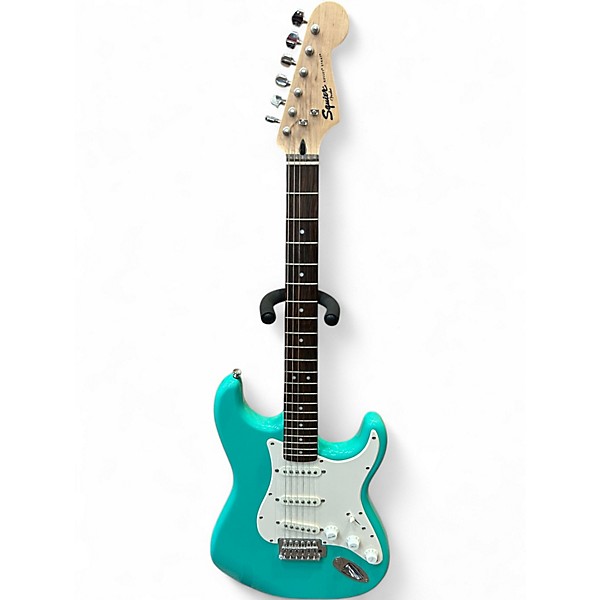 Used Squier Bullet Stratocaster SEA FORM GREEN Solid Body Electric Guitar