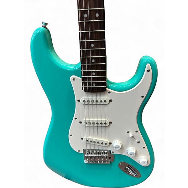 Used Squier Bullet Stratocaster SEA FORM GREEN Solid Body Electric Guitar