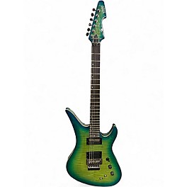 Used Schecter Guitar Research Blackjack Avenger Floyd Rose Lizard Burst Solid Body Electric Guitar