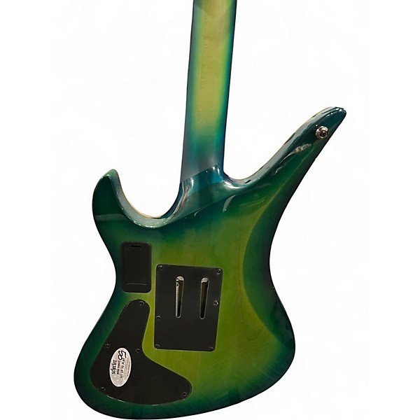 Used Schecter Guitar Research Blackjack Avenger Floyd Rose Lizard Burst Solid Body Electric Guitar