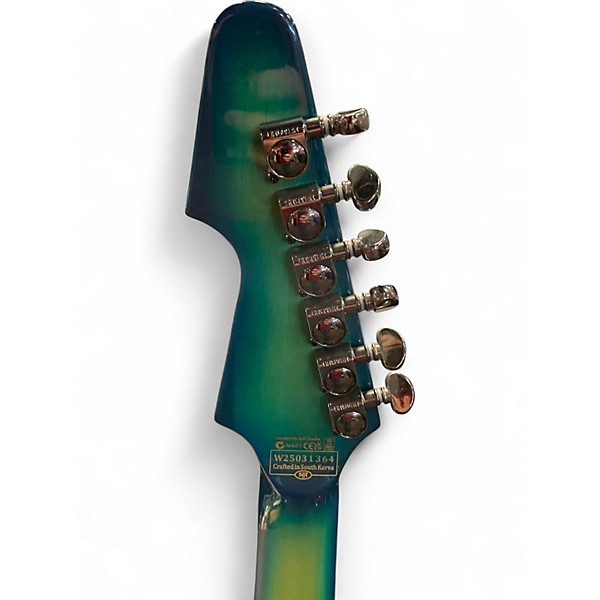 Used Schecter Guitar Research Blackjack Avenger Floyd Rose Lizard Burst Solid Body Electric Guitar