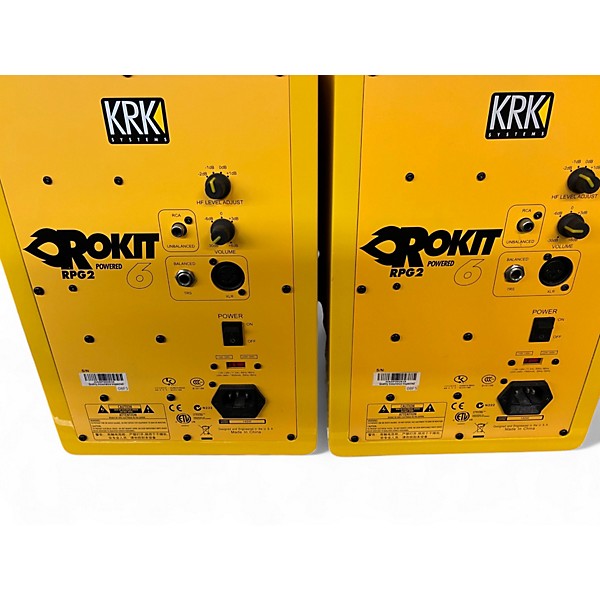 Used KRK YELLOW ROKIT RPG2 POWERED 6 PAIR Powered Monitor