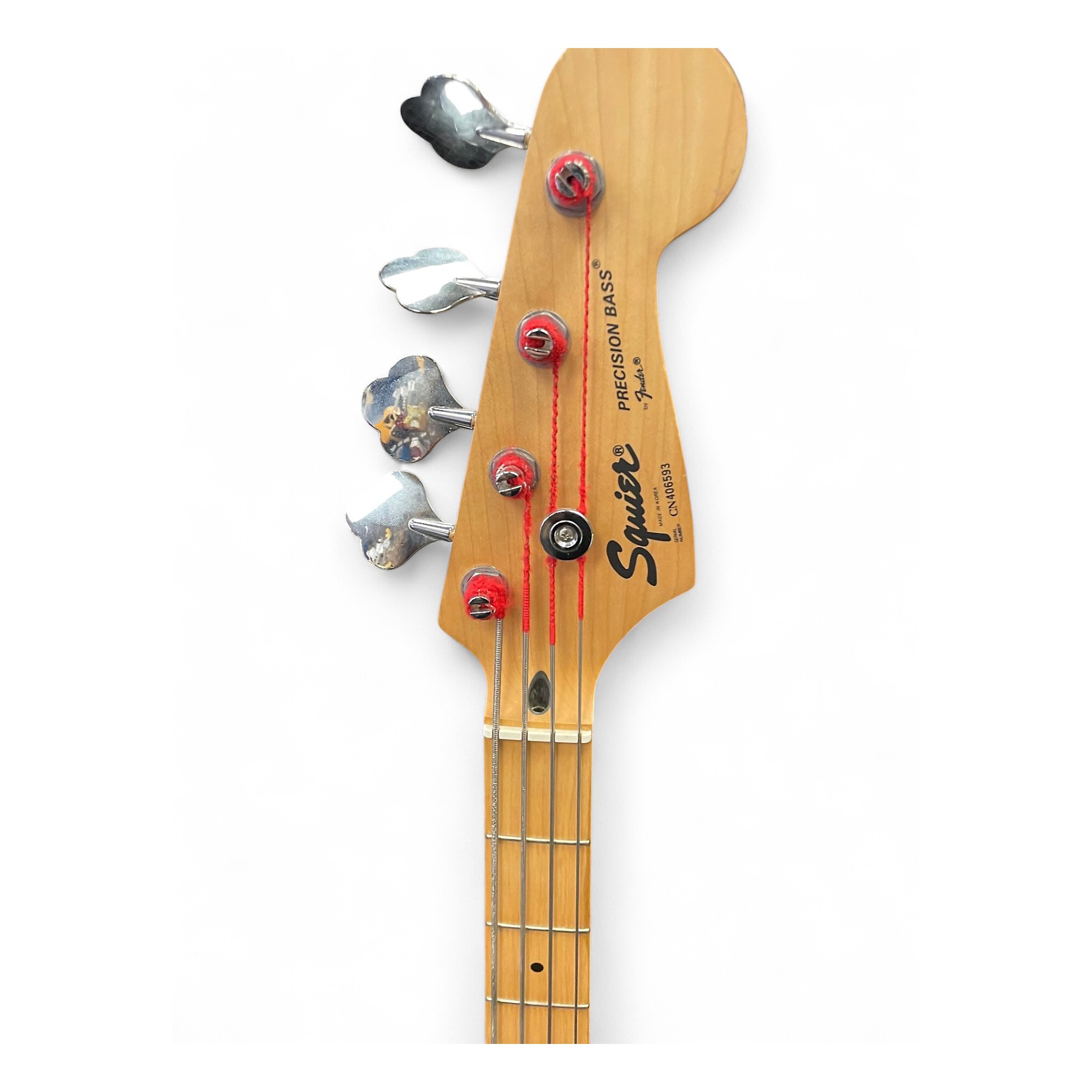 Used 1993 Squier Precision Bass Dakota Red Electric Bass Guitar