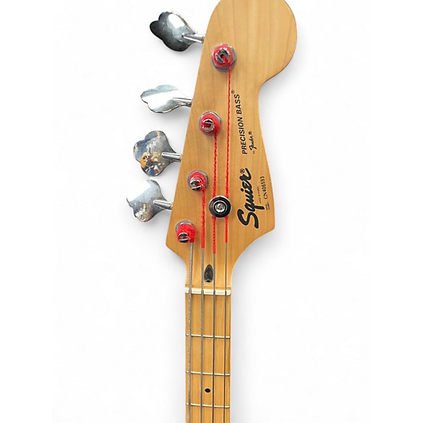 Used 1993 Squier Precision Bass Dakota Red Electric Bass Guitar