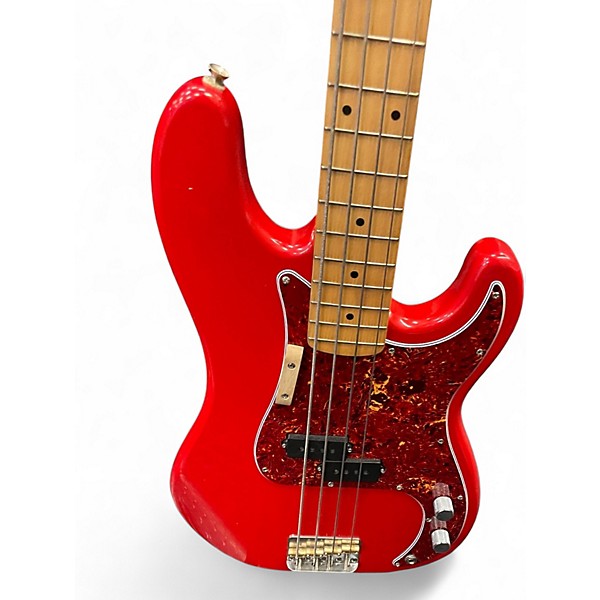 Used 1993 Squier Precision Bass Dakota Red Electric Bass Guitar