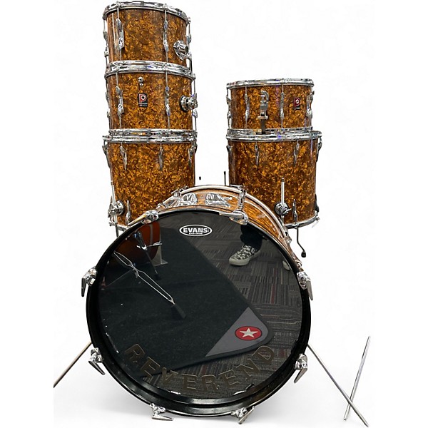 Vintage 1960s Premier 7 Piece royal imperial  Amber Drum Kit