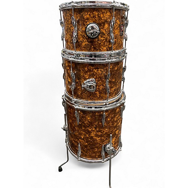 Vintage 1960s Premier 7 Piece royal imperial  Amber Drum Kit