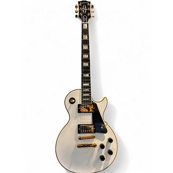 Used Epiphone Inspired by Gibson Custom Les Paul Custom Alpine White Solid Body Electric Guitar