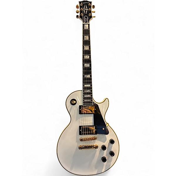 Used Epiphone Inspired by Gibson Custom Les Paul Custom Alpine White Solid Body Electric Guitar