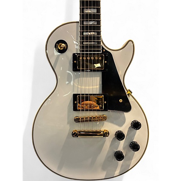 Used Epiphone Inspired by Gibson Custom Les Paul Custom Alpine White Solid Body Electric Guitar