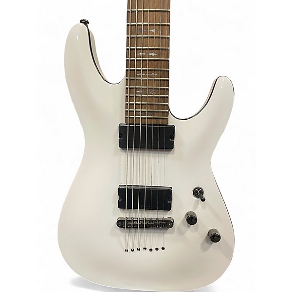 Used Schecter Guitar Research Demon 7 String Alpine White Solid Body Electric Guitar