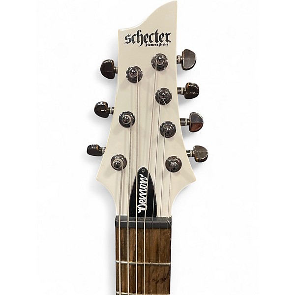 Used Schecter Guitar Research Demon 7 String Alpine White Solid Body Electric Guitar