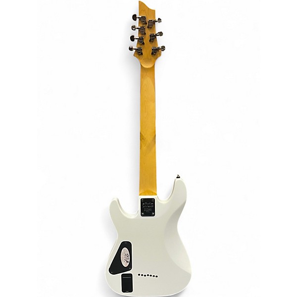 Used Schecter Guitar Research Demon 7 String Alpine White Solid Body Electric Guitar