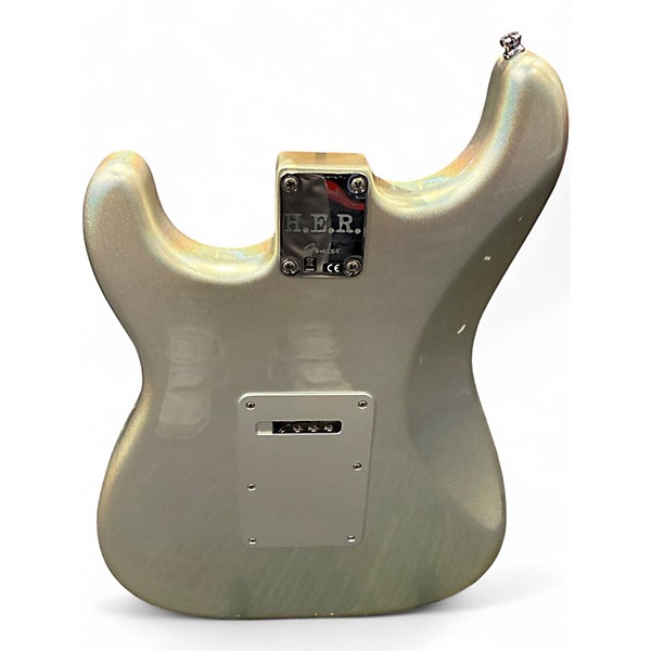 Used Fender H.E.R. Stratocaster Chrome Glow Solid Body Electric Guitar