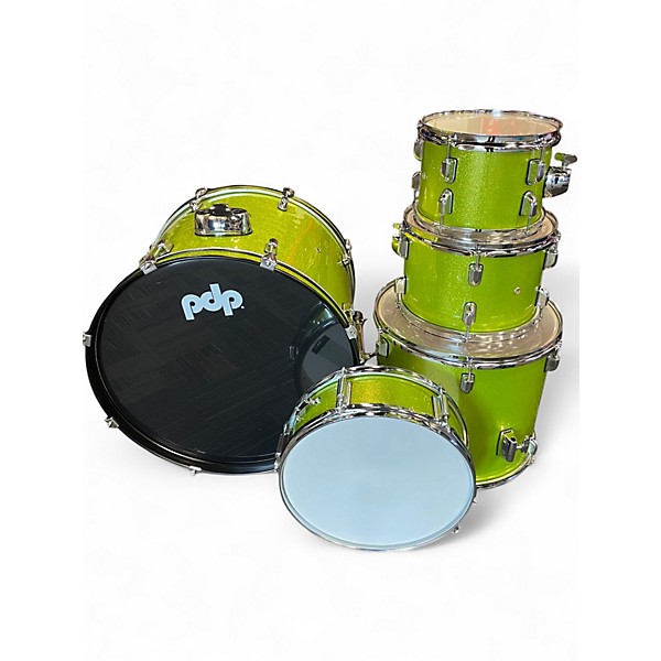 Used PDP by DW 5 Piece CENTERSTAGE ELECTRIC GREEN Drum Kit