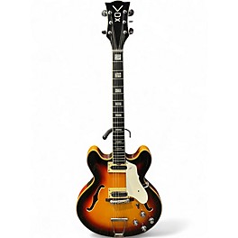 Vintage 1964 Vox Super Lynx 3 Color Sunburst Hollow Body Electric Guitar