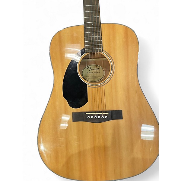 Used Fender CD60 Dreadnought Left Handed Natural Acoustic Guitar