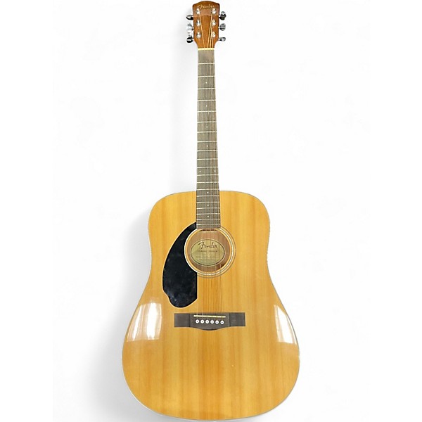Used Fender CD60 Dreadnought Left Handed Natural Acoustic Guitar