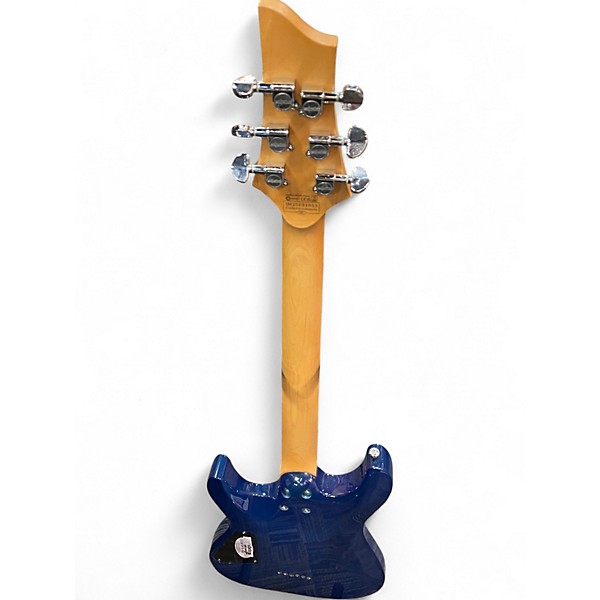Used Schecter Guitar Research C6 Plus Ocean Blue Burst Solid Body Electric Guitar