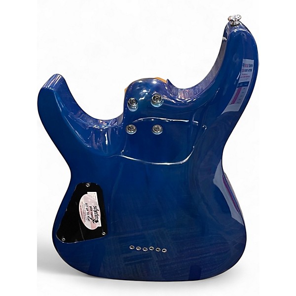 Used Schecter Guitar Research C6 Plus Ocean Blue Burst Solid Body Electric Guitar