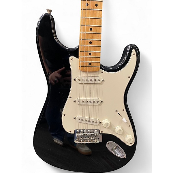 Used Fender Standard Stratocaster Black Solid Body Electric Guitar