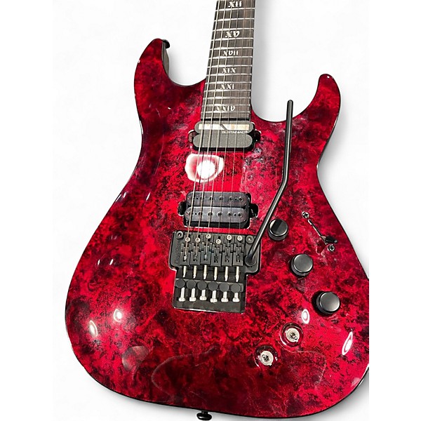 Used Schecter Guitar Research C1 Apocalypse RED REIGN Solid Body Electric Guitar