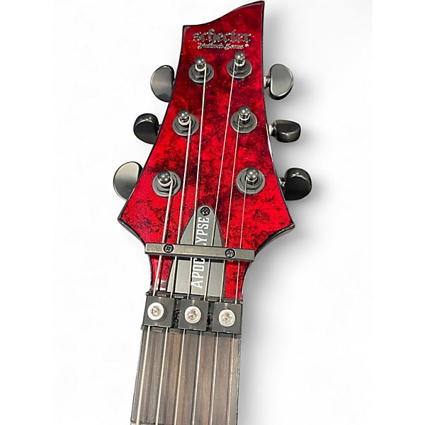 Used Schecter Guitar Research C1 Apocalypse RED REIGN Solid Body Electric Guitar